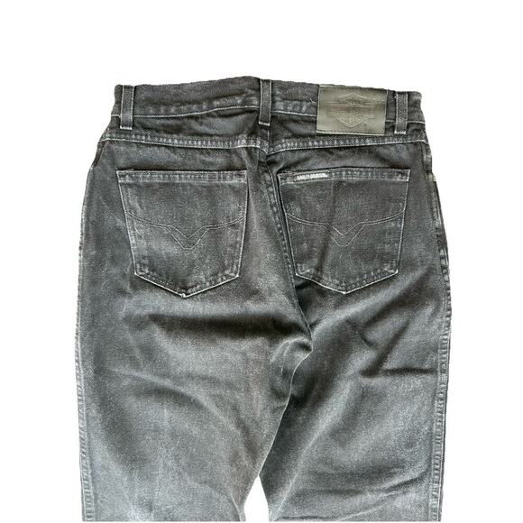 Men’s Black Harley Davidson 100% Cotton Biker Denim Jeans Waist Size 31” - Picture 6 of 6